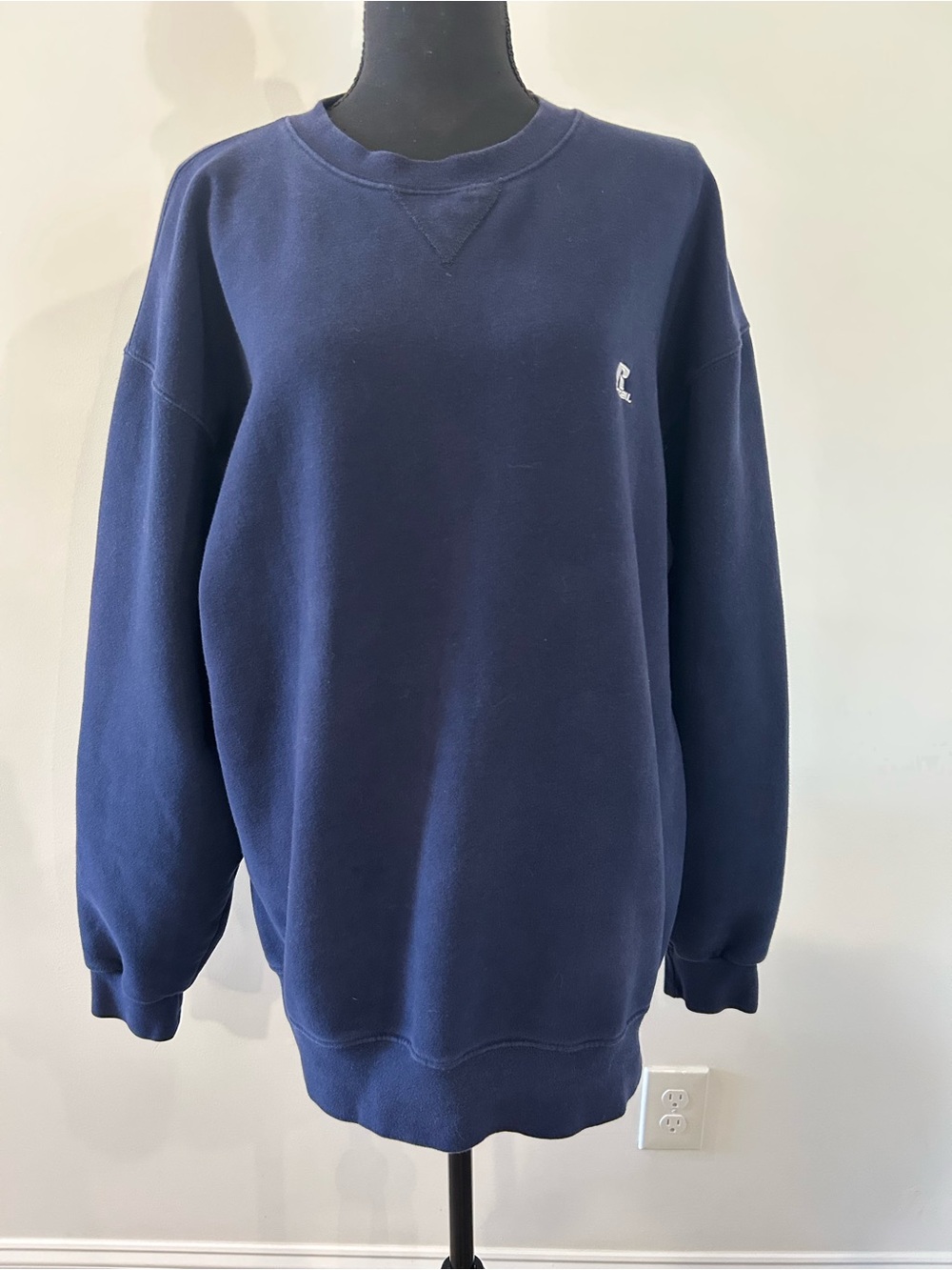 Vintage 90s/Y2K Russell Athletic Pro Cotton Heavyweight Sweatshirt Men’s L Navy